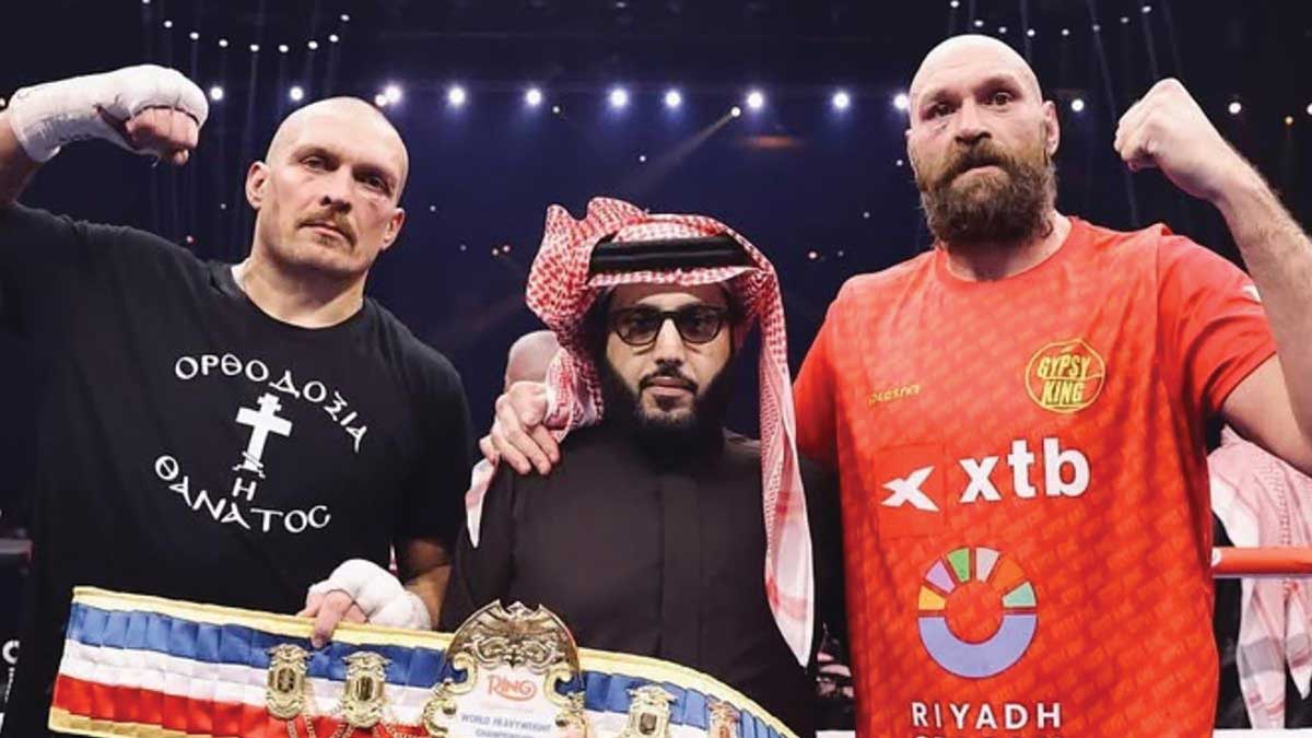 Tyson Fury vs. Oleksandr Usyk: This highly anticipated fight for the undisputed heavyweight championship was made possible through Saudi backing after previous attempts to finalize the bout failed.